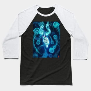 Jellyfish Swim Baseball T-Shirt